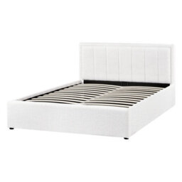 Beliani Ottoman Bed Boucle Montlaur 140 X 200 Cm (Eu Double) White - thumbnail 7