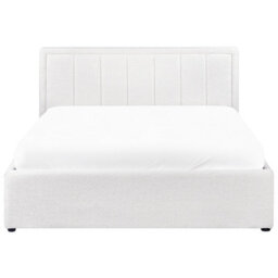 Beliani Ottoman Bed Boucle Montlaur 140 X 200 Cm (Eu Double) White - thumbnail 9