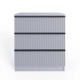 Fwstyle 3 Drawer Chest Of Drawers Dark Matt Grey - thumbnail 4