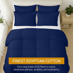 Lazzaro Luxury 100% Egyptian Cotton King Duvet Cover Set 400-Thread Count Premium Cotton Bedding Sets With Smooth Zipper Closure - thumbnail 2