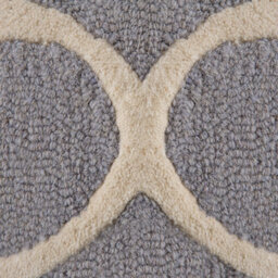 Beliani Grey Wool Rug 80 X 150 Cm Hand-Tufted Trellis Pattern - Low Pile, Wool-Cotton Blend - thumbnail 5