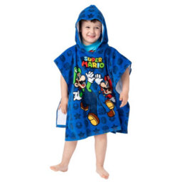 Super Mario Childrens/kids Hooded Towel Blue (One Size) - thumbnail 3