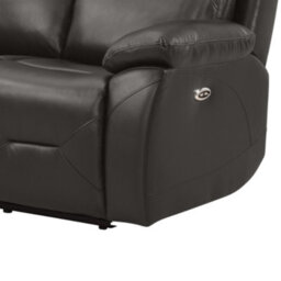 Furniture Instore Renato Genuine Leather Grey Electric Power Recliner 3 Seater - thumbnail 3
