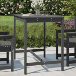 Berkfield Garden Table Grey 121X82.5X110 Cm Solid Wood Pine