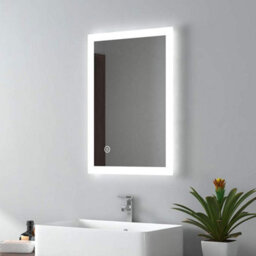 Emke Illuminated Bathroom Mirror With Light Bathroom Led Mirror With Touch Switch Demister 400X600mm - thumbnail 1
