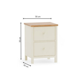 Julian Bowen Cameo 3 Drawer Bedside - Stone White - thumbnail 9