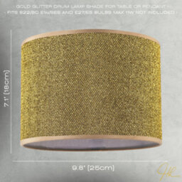 Happy Homewares Modern And Designer Mini Diamond Gold Glitter Lamp Shade 25Cm Wide - thumbnail 7
