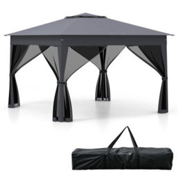 Gainoom 338 X 338 Cm Grey Pop Up Gazebo Foldable Canopy Tent Instant Outdoor Gazebo - thumbnail 2