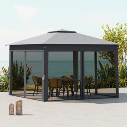 Gainoom 338 X 338 Cm Grey Pop Up Gazebo Foldable Canopy Tent Instant Outdoor Gazebo - thumbnail 9