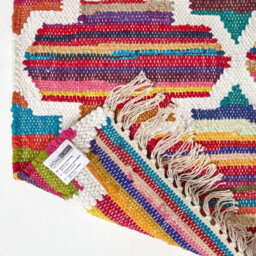 Homescapes Amsterdam Handwoven Multi Coloured 100% Cotton Chindi Kilim Pattern Rug, 120 X 170 Cm - thumbnail 5
