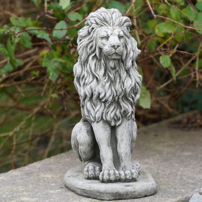 Burgess Upright Lion Stone Statue Outdoor Garden British Made Ornament - image 1