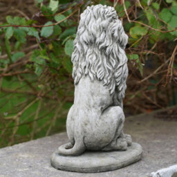 Burgess Upright Lion Stone Statue Outdoor Garden British Made Ornament - thumbnail 5