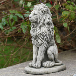 Burgess Upright Lion Stone Statue Outdoor Garden British Made Ornament - thumbnail 2