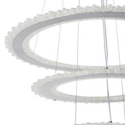 Living And Home 3 Circle Led Pendant Light, Dimmable And Height Adjustable, 49Cm Dia X 85Cm H - thumbnail 6