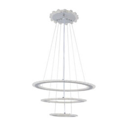 Living And Home 3 Circle Led Pendant Light, Dimmable And Height Adjustable, 49Cm Dia X 85Cm H - thumbnail 4