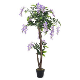 Living And Home Artificial Plant Fake Wisteria Flower Tree Indoor Outdoor Decorative Plant In Black Pot 120 Cm - thumbnail 4
