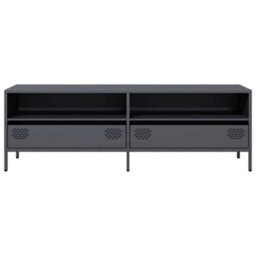 Berkfield Tv Cabinet Anthracite 135X39X43.5 Cm Cold-Rolled Steel - thumbnail 4