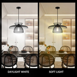 Harper Living Black Pendant Ceiling Light With Metal Mesh Shade, Pendant Light For Kitchen Hallway Living Room Dining Room - thumbnail 6