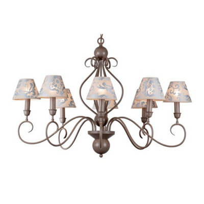 Luminosa Lighting Luminosa Principesa Multi Arm Chandeliers With Shades Pale Taupe