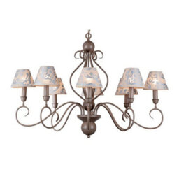 Luminosa Lighting Luminosa Principesa Multi Arm Chandeliers With Shades Pale Taupe
