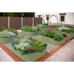VegTrug Raised Garden Bed Kit Vegtub - Sage Green - thumbnail 2