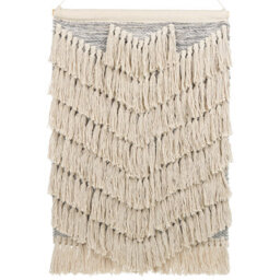 Beliani Fabric Wall Hanging Kotra Cotton 106 Cm Beige