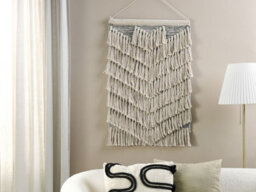 Beliani Fabric Wall Hanging Kotra Cotton 106 Cm Beige - thumbnail 2