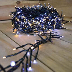Samuel Alexander 25M 2000 Led Christmas Cluster String Lights With Timer In White & Warm White - thumbnail 3