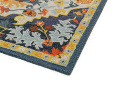 Multi Luxurious Traditional Wool Hand Made Easy To Clean Floral Rug For Bedroom Dining Room And Living Room -160Cm X 230Cm - thumbnail 3