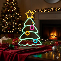 Premier Decorations Limited Neon Led Christmas Tree Light Sign Table Top Decoration Small Xmas Light 24Cm - thumbnail 4