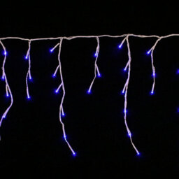 Best Artificial 100 Blue Led Outdoor Icicle Christmas String Lights 2.4M In Length Battery Powered