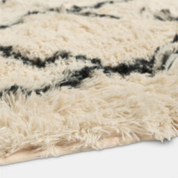 Ohs Diamond Check Fluffy Rug Floor Carpet Hallway Runner, Mono - 160Cm X 230Cm - thumbnail 4