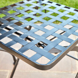Home Source Ocean Blue Shell Mosaic Outdoor Garden Bistro Patio Table And Chairs Set - thumbnail 3