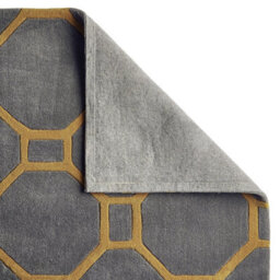 Grey/yellow Modern Geometric Handmade Easy To Clean Rug For Living Room Bedroom & Dining Room-120Cm X 170Cm - thumbnail 2