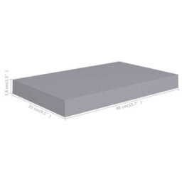 Berkfield Floating Wall Shelves 2 Pcs Grey 40X23X3.8 Cm Mdf - thumbnail 8