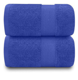 Gc Gaveno Cavailia 2Pk Miami Bath Sheet 90X140 Royal Blue 700 Gsm Quick Drying & Super Absorbent Bath Sheet Set