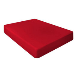 Ameha Red Fitted Sheet 40Cm Extra Deep Pocket Bed Sheets Single 91X190Cm, Breathable & Anti Allergic Bedding Sheet