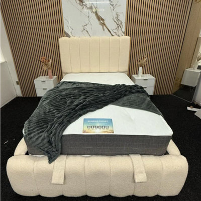 Urban Textures Aria Cloud Ottoman Bed End Lift - Cream - image 1