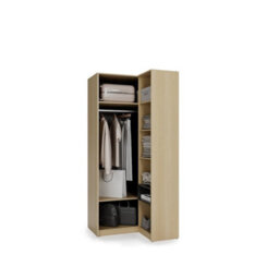 Arte Kanu White And Oak Copenhagen Corner Wardrobe 98Cm - thumbnail 5
