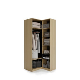 Arte Kanu White And Oak Copenhagen Corner Wardrobe 98Cm - thumbnail 6