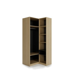 Arte Kanu White And Oak Copenhagen Corner Wardrobe 98Cm - thumbnail 2