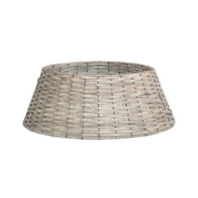 Wickerfield 2 Panel Natural Wash Wicker Christmas Tree Skirt H21 X Dia60Cm - image 1