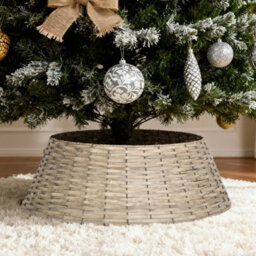 Wickerfield 2 Panel Natural Wash Wicker Christmas Tree Skirt H21 X Dia60Cm - thumbnail 7
