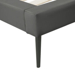 Beliani Bed Faux Leather Essonne 160 X 200 Cm (Eu King Size) Grey - thumbnail 9