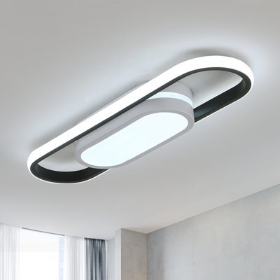 Pheashine Sleek Oval Ceiling Light 30W 6500K Cool White 48Cm Aluminum Flush Mount - image 1
