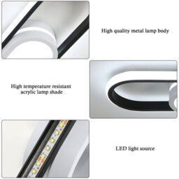 Pheashine Sleek Oval Ceiling Light 30W 6500K Cool White 48Cm Aluminum Flush Mount - thumbnail 4