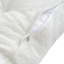 Living And Home Off-White Bed Sofa Triangular Wedge-Shaped Teddy Velvet Headboard Pillow, 180Cm X 20Cm X 50Cm - thumbnail 8