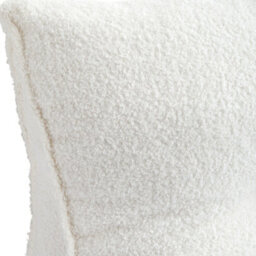 Living And Home Off-White Bed Sofa Triangular Wedge-Shaped Teddy Velvet Headboard Pillow, 180Cm X 20Cm X 50Cm - thumbnail 5