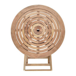 Charles Bentley Solid Wooden Teak Round 2-4 Seater Table Garden Foldable Patio - thumbnail 7