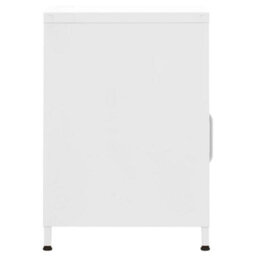 Berkfield Nightstands 2 Pcs White 35X35X51 Cm Steel - thumbnail 4